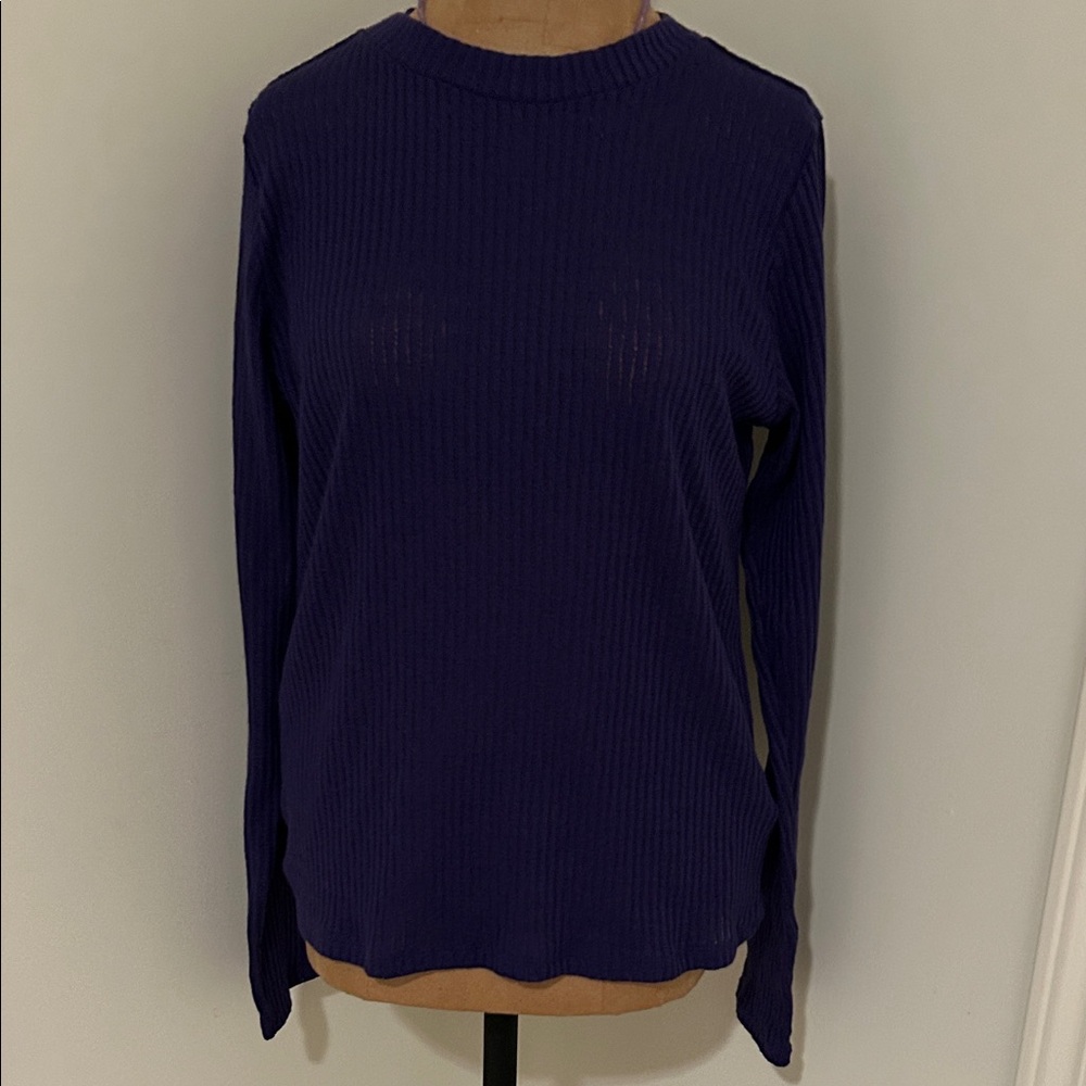 Pilcro Women's Purple Ribbed Sweater